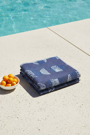Blue Aztec %100 Cotton Beach Towel 70x140 cm