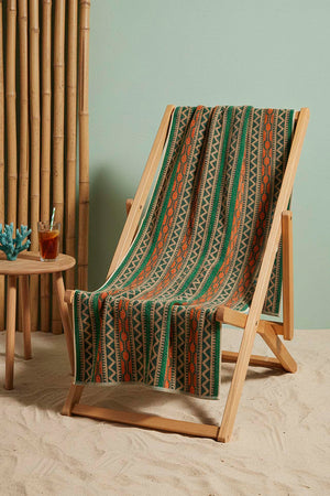 Dark Green Sahara %100 Cotton Beach Towel 70x140 cm