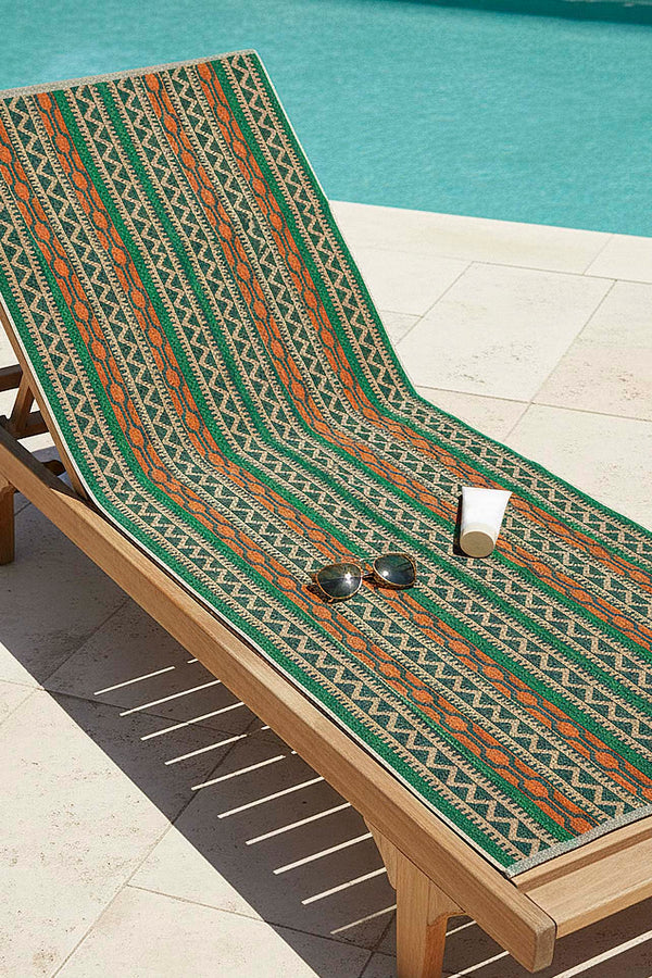 Dark Green Sahara %100 Cotton Beach Towel 70x140 cm