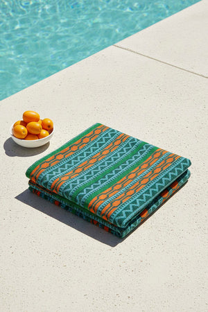 Turquoise Sahara %100 Cotton Beach Towel 70x140 cm