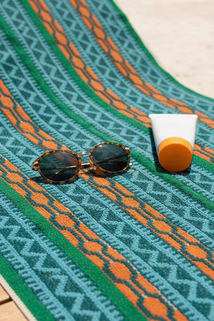 Turquoise Sahara %100 Cotton Beach Towel 70x140 cm