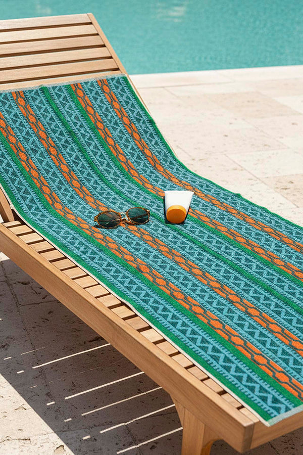 Turquoise Sahara %100 Cotton Beach Towel 70x140 cm