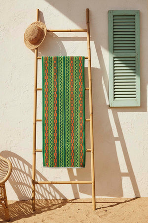 Light Green Sahara %100 Cotton Beach Towel 70x140 cm