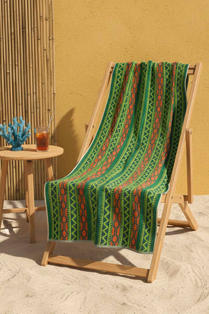 Light Green Sahara %100 Cotton Beach Towel 70x140 cm