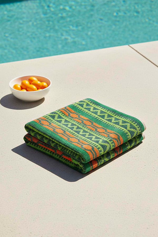 Light Green Sahara %100 Cotton Beach Towel 70x140 cm