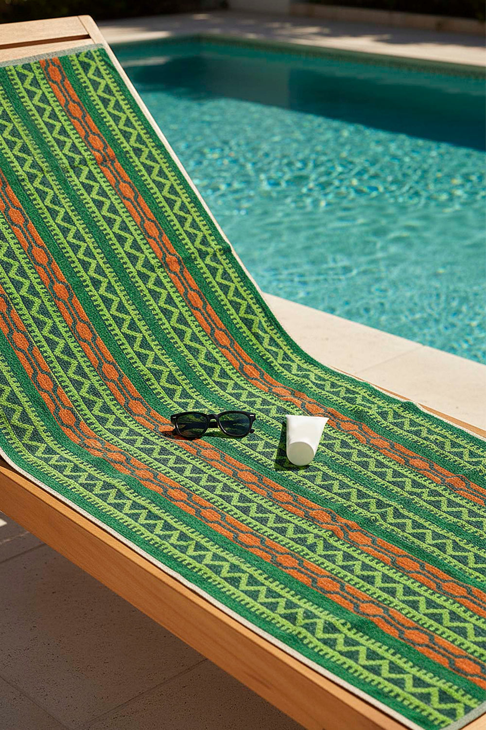Light Green Sahara %100 Cotton Beach Towel 70x140 cm