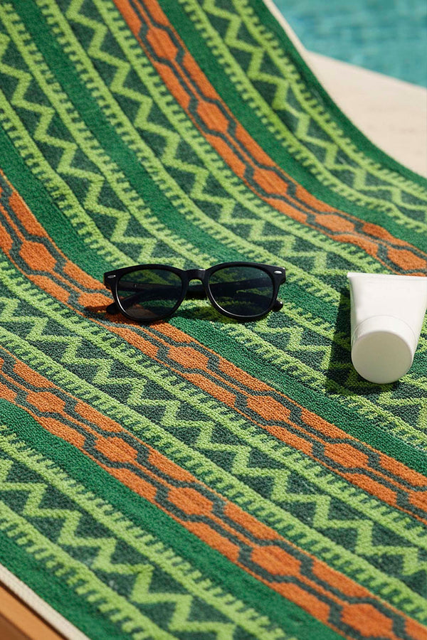 Light Green Sahara %100 Cotton Beach Towel 70x140 cm