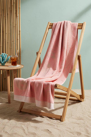 Pink Poseidon 100% Cotton Beach Towel 70x140 cm