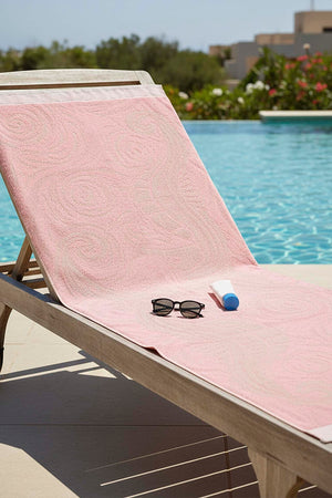 Pink Poseidon 100% Cotton Beach Towel 70x140 cm