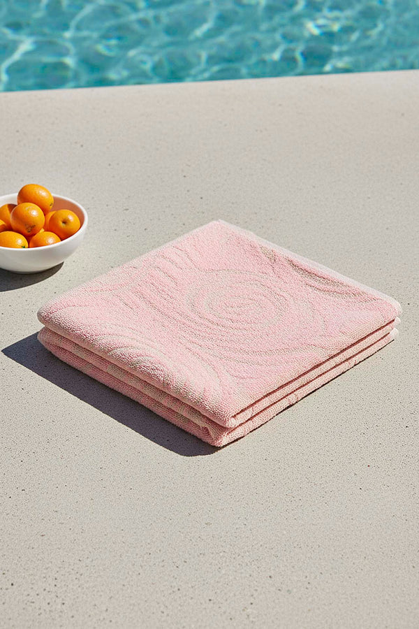 Pink Poseidon 100% Cotton Beach Towel 70x140 cm