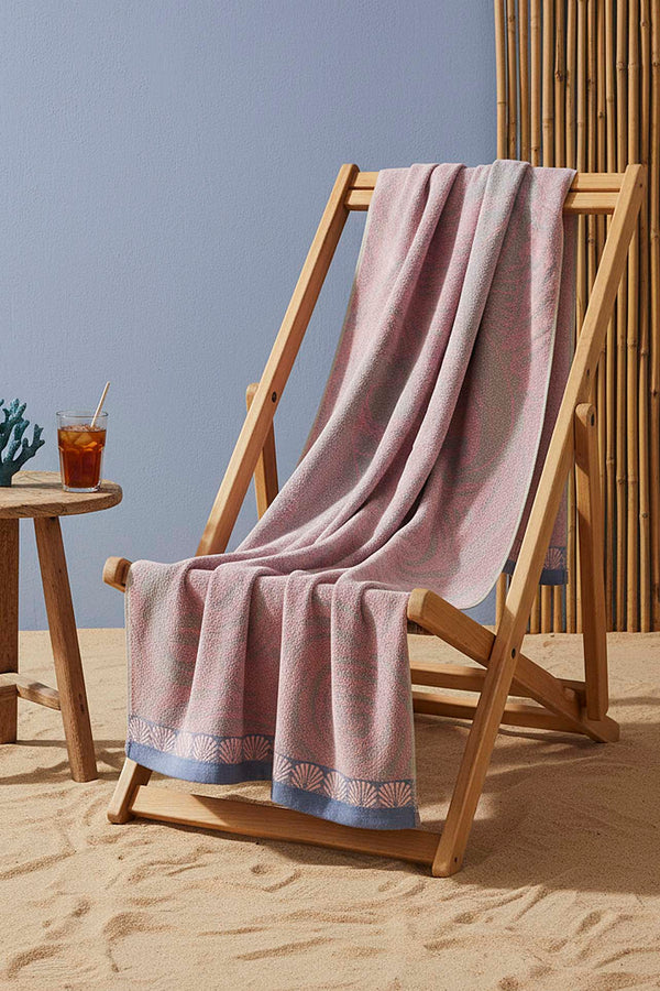 Grey Poseidon 100% Cotton Beach Towel 70x140 cm