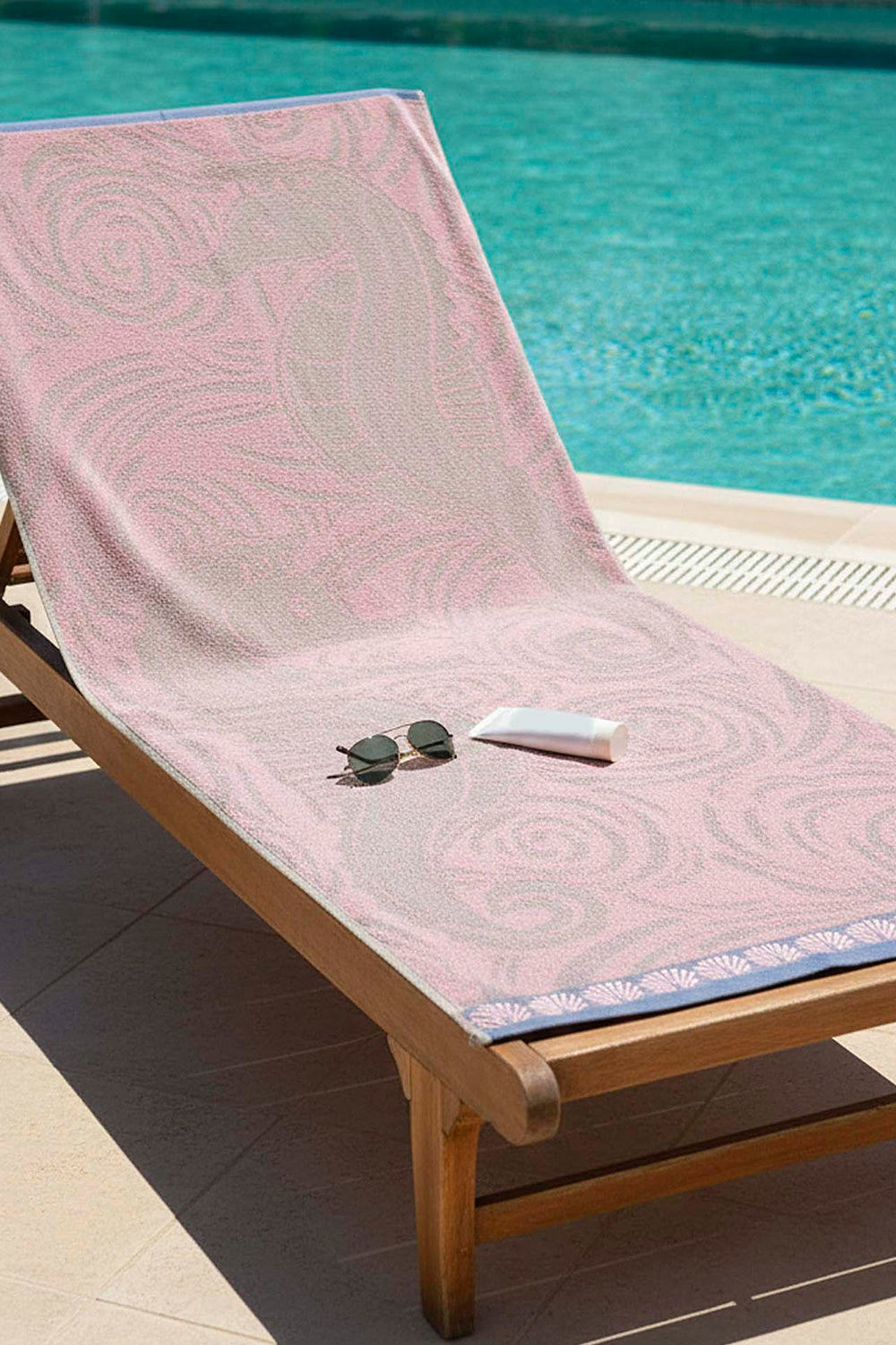 Grey Poseidon 100% Cotton Beach Towel 70x140 cm