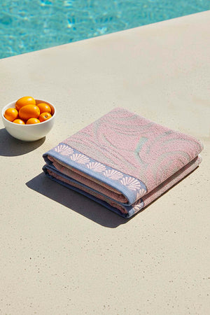 Grey Poseidon 100% Cotton Beach Towel 70x140 cm