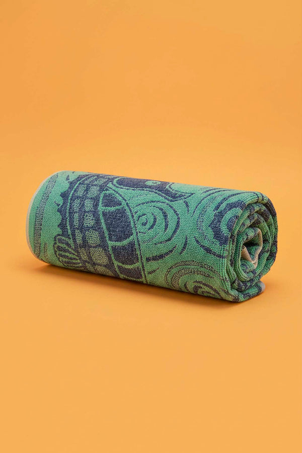 Turquoise Green Poseidon %100 Cotton Beach Towel 70x140 cm