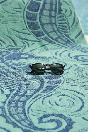 Turquoise Green Poseidon %100 Cotton Beach Towel 70x140 cm