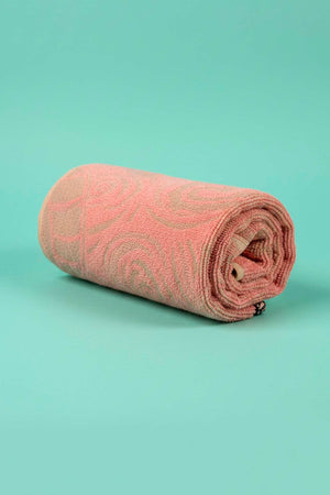Pink Black Striped Poseidon 100% Cotton Beach Towel 70x140 cm