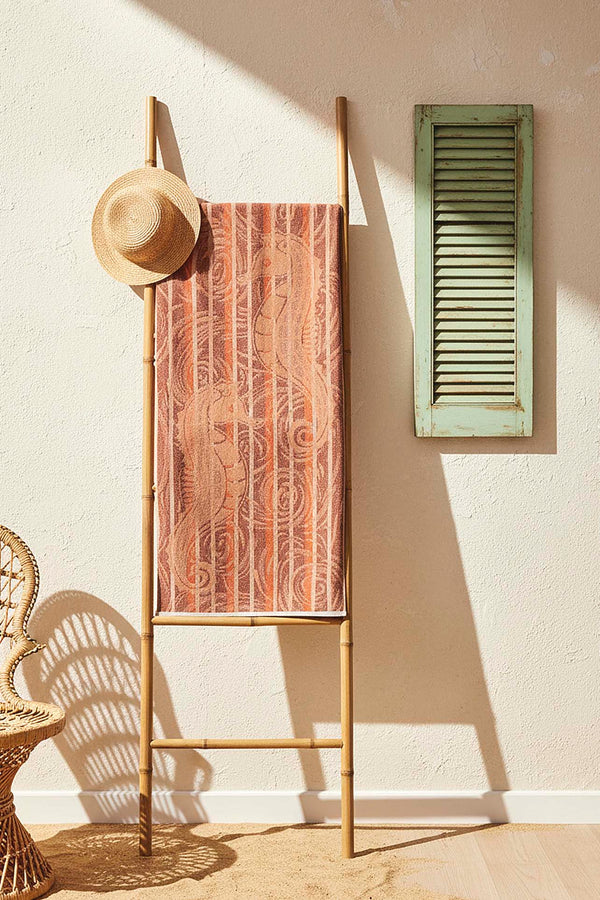 Orange Poseidon 100% Cotton Beach Towel 70x140 cm