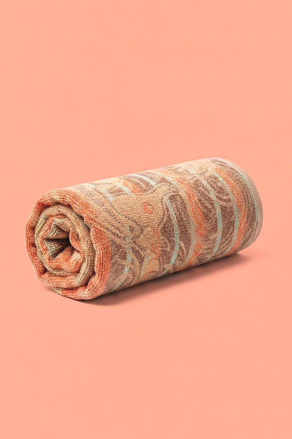 Light Orange Poseidon 100% Cotton Beach Towel 70x140 cm
