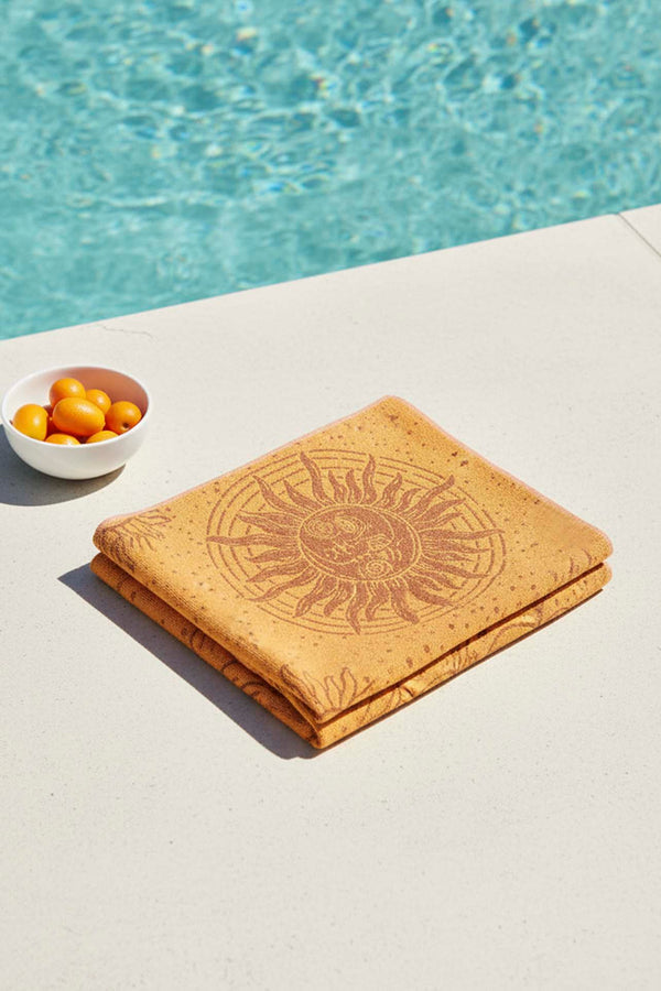 Yellow Sun 100% Cotton Beach Towel 70x140 cm