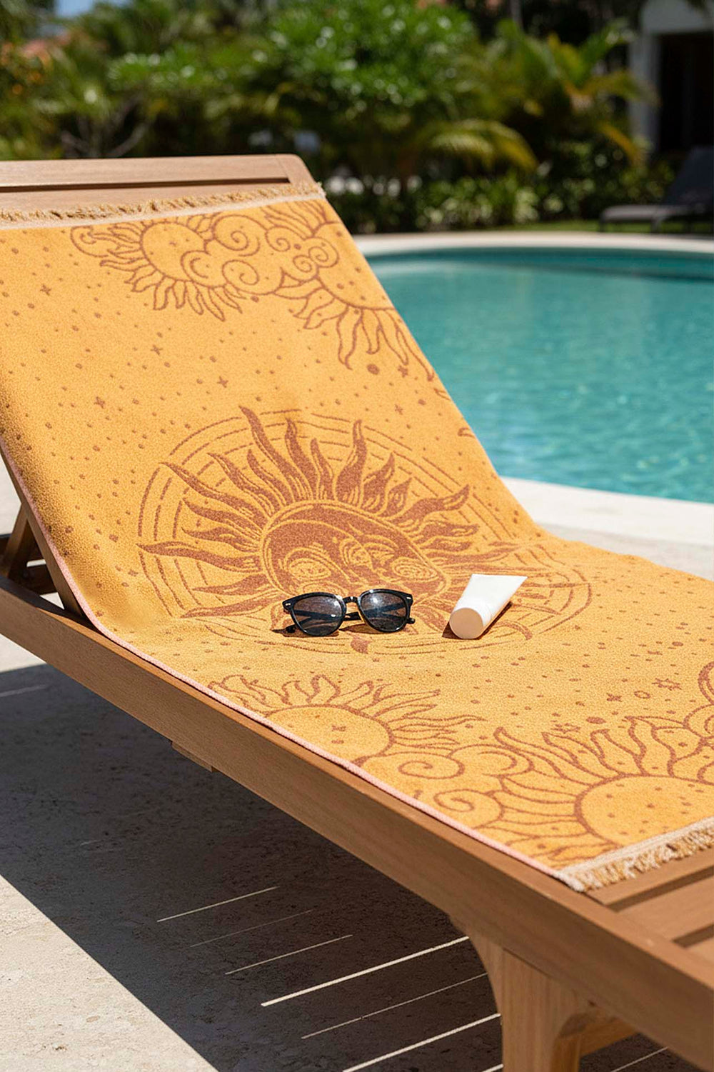 Yellow Sun 100% Cotton Beach Towel 70x140 cm
