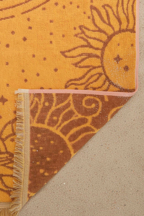 Yellow Sun 100% Cotton Beach Towel 70x140 cm