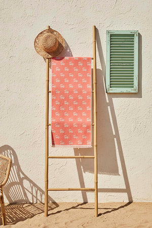 Coral Beige Cherry 100% Cotton Beach Towel 70x140 cm