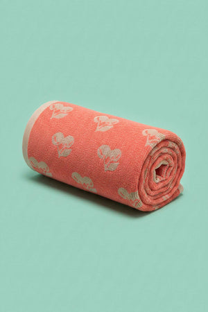 Coral Beige Cherry 100% Cotton Beach Towel 70x140 cm
