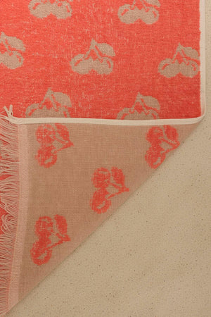 Coral Beige Cherry 100% Cotton Beach Towel 70x140 cm