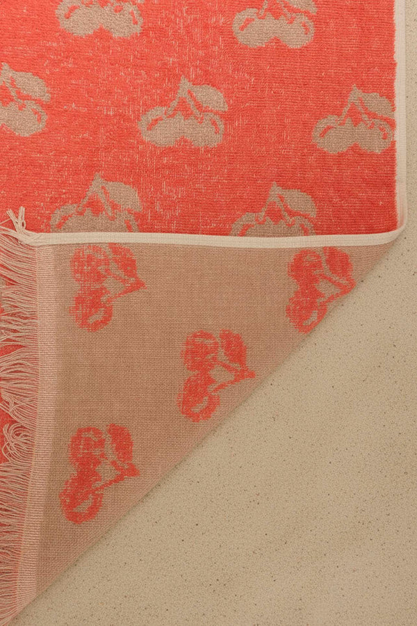 Coral Beige Cherry 100% Cotton Beach Towel 70x140 cm