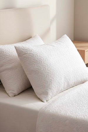 Vera Quilted Waterproof 2-Piece Pillow Protector Set 50x70 cm