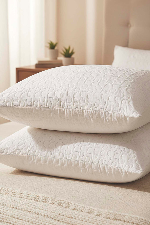 Vera Quilted Waterproof 2-Piece Pillow Protector Set 50x70 cm