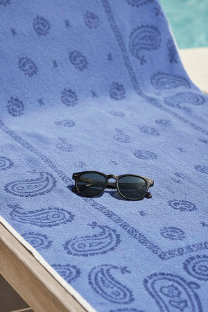 Blue Retro 100% Cotton Beach Towel 70x140 cm