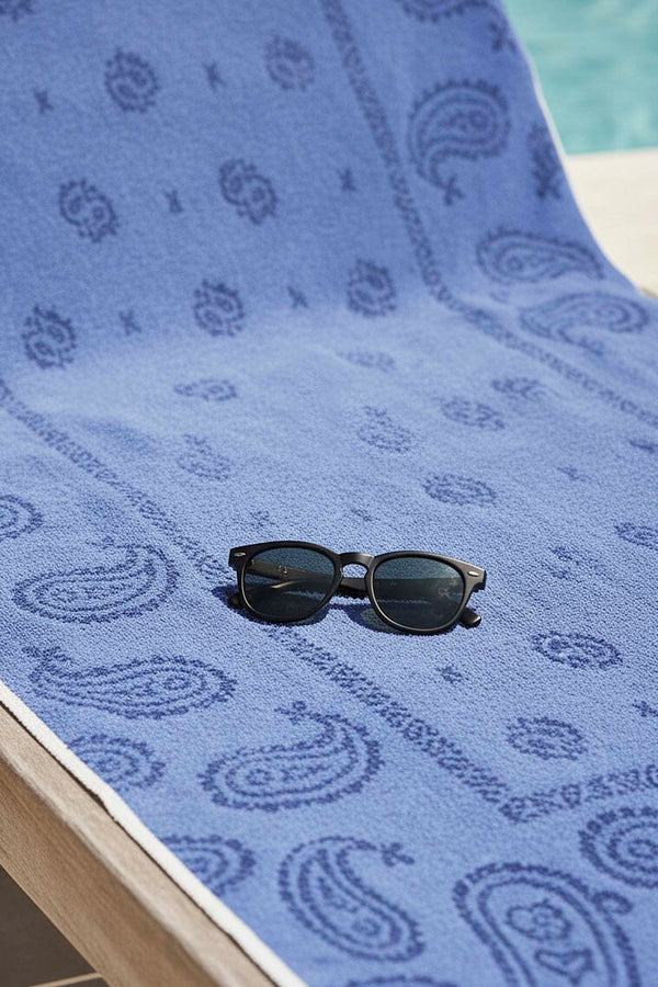 Blue Retro 100% Cotton Beach Towel 70x140 cm