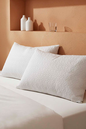 Vera Quilted Waterproof 2-Piece Pillow Protector Set 50x70 cm