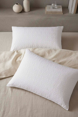 Vera Quilted Waterproof 2-Piece Pillow Protector Set 50x70 cm