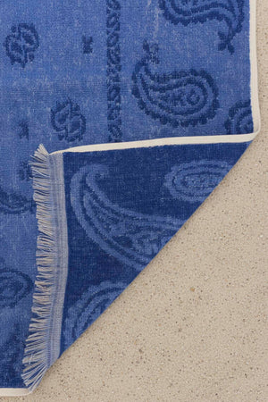 Blue Retro 100% Cotton Beach Towel 70x140 cm