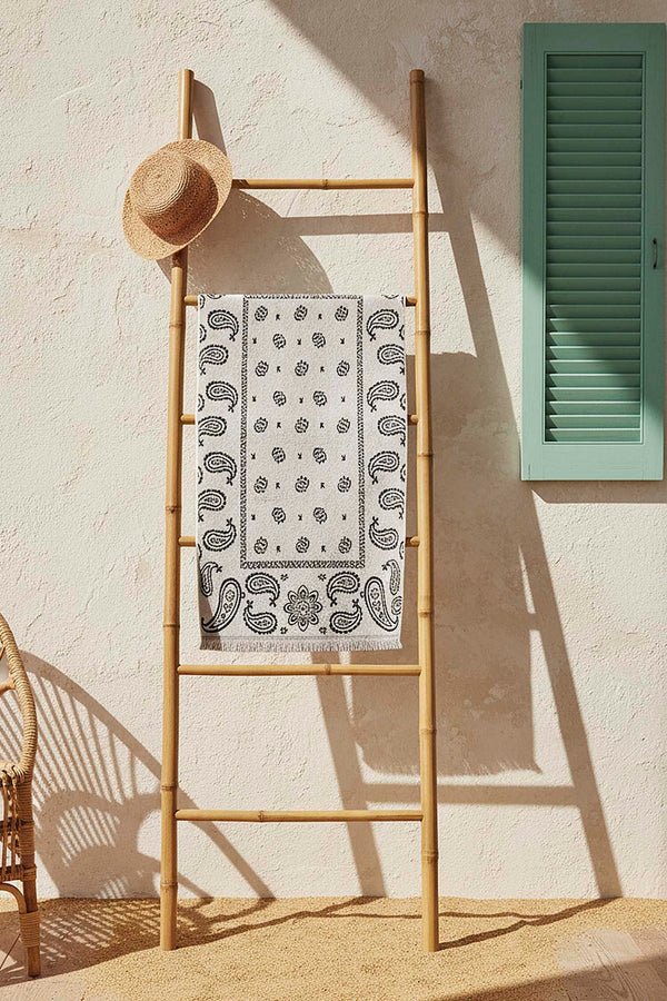 Grey Retro 100% Cotton Beach Towel 70x140 cm