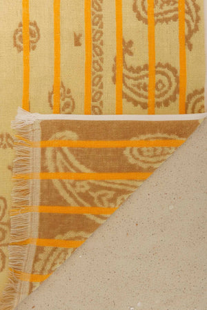 Yellow Retro 100% Cotton Beach Towel 70x140 cm