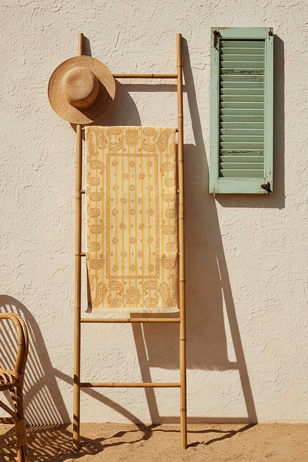 Yellow Retro 100% Cotton Beach Towel 70x140 cm