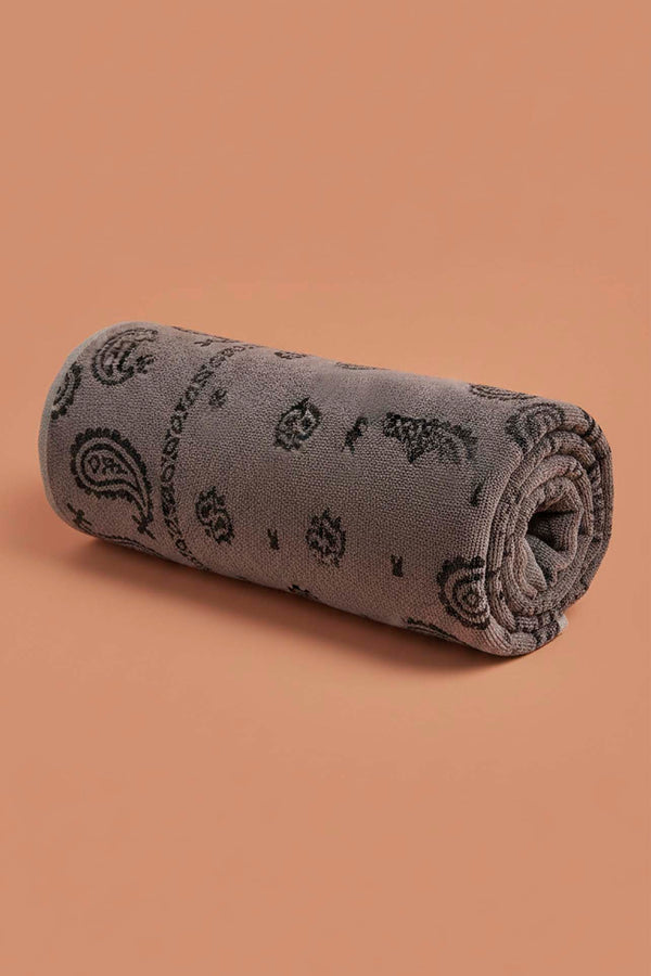 Anthracite Retro 100% Cotton Beach Towel 70x140 cm
