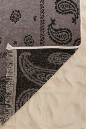 Anthracite Retro 100% Cotton Beach Towel 70x140 cm