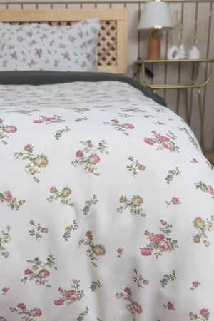 Lina Double Bed Duvet Cover Set, Cotton