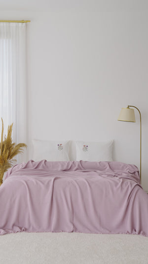 Missera Rose Embroidered 4-Piece Bridal Quilt Set – Polycotton Bedspread, Sheet & Shams, Queen Size
