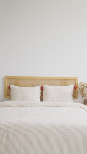 Hermes Kiremit Double Bedspread Set with Tassels - 3 Piece Sleep & Bridal Set - 100% Cotton