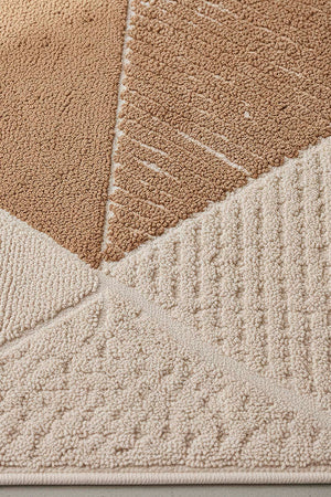 Terra Geometric 2-Piece Bathroom Toilet Mat Set