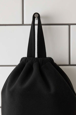 Black Sunflower Pattern Fabric Plastic Bag Organizer