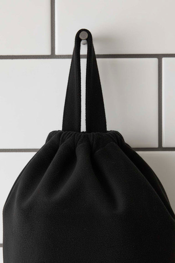 Black Sunflower Pattern Fabric Plastic Bag Organizer