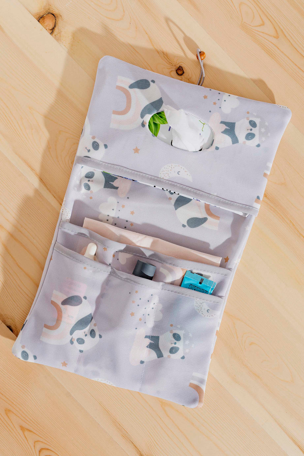 Panda Patterned Baby Care Bag with Changing Organizer