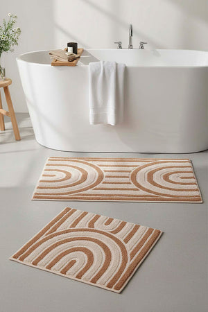 Bohemian Pattern 2-Piece Bathroom Toilet Mat Set