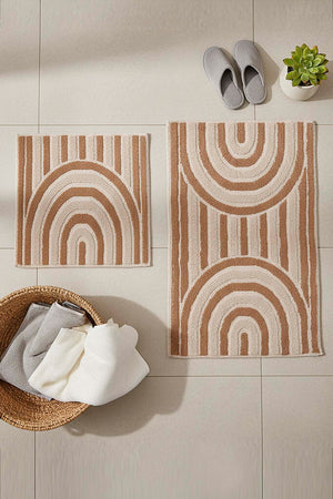 Bohemian Pattern 2-Piece Bathroom Toilet Mat Set
